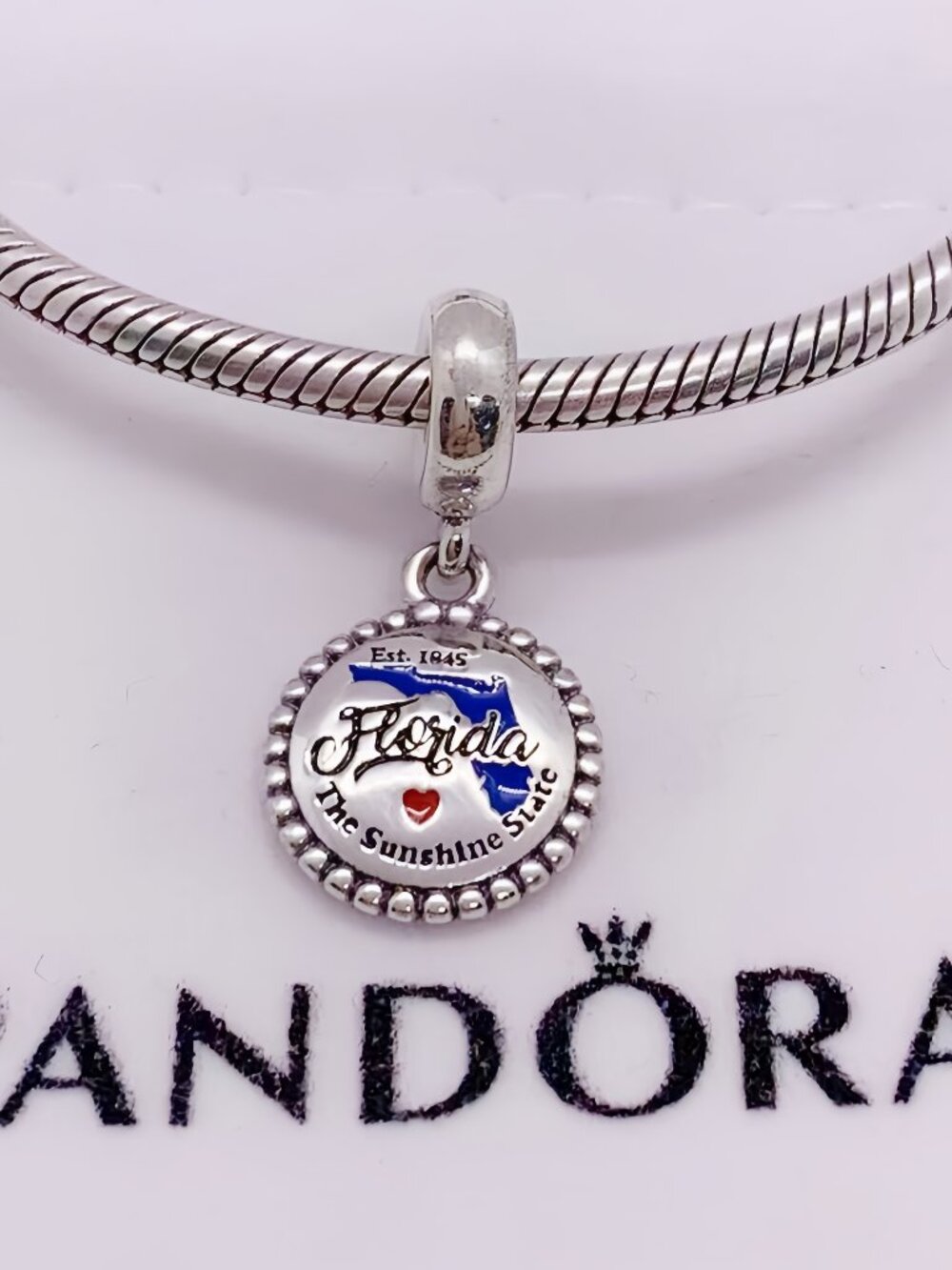 Pandora Florida Map Dangle Charm